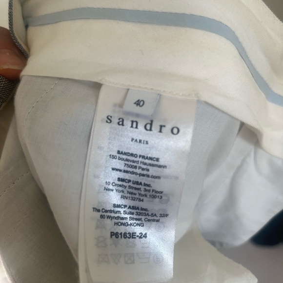 Sandro linen wool plaid trousers - Picture 3 of 7